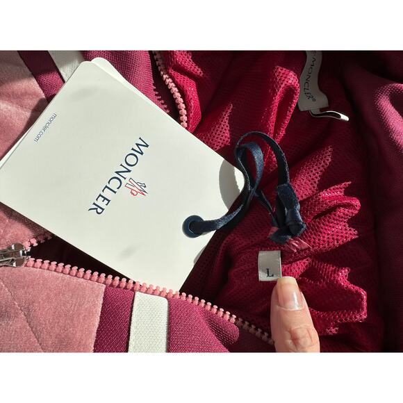 NWT Moncler Purple & Pink Mixed Media Sleeveless Velvet Short Vest L - Picture 8 of 15